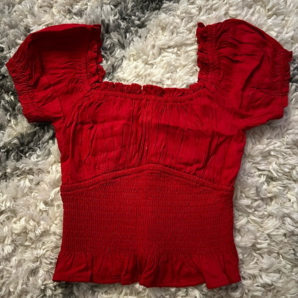Hollister xs red top nwt
